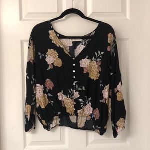 Black Floral Top